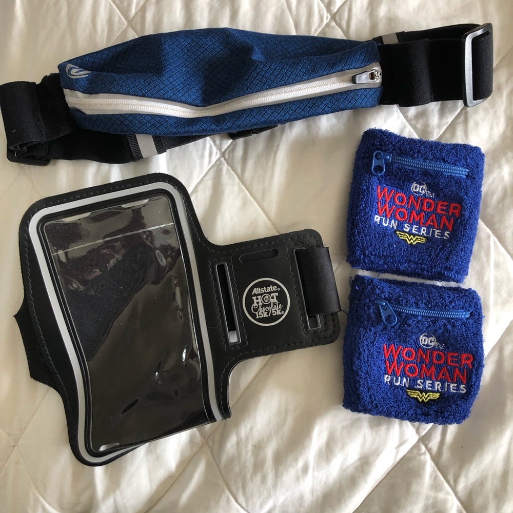 Running cuffs, phone belt, arm phone holder